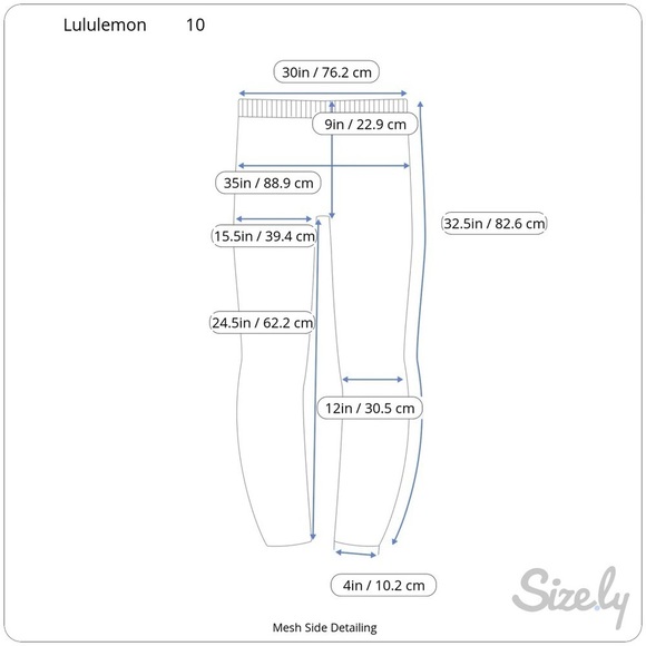Lululemon Black Leggings - Mesh Side Detailing - Picture 7 of 7